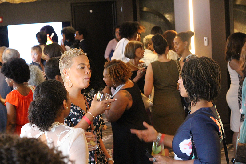 Guests mingling during EFFENVodka cocktail hour